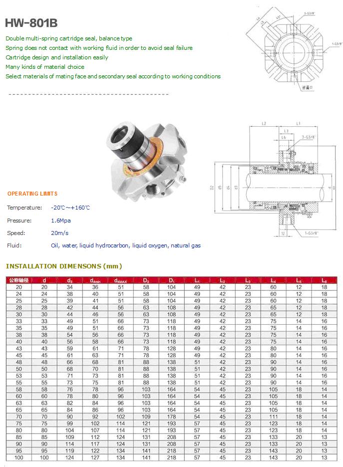 Double Cartridge Mechanical Seal