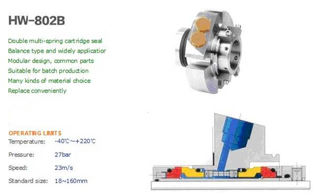 Cartridge Double Seal For Pumps